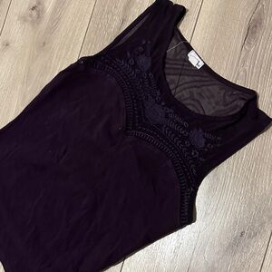 Garage Black Lace Detail Tank Top
